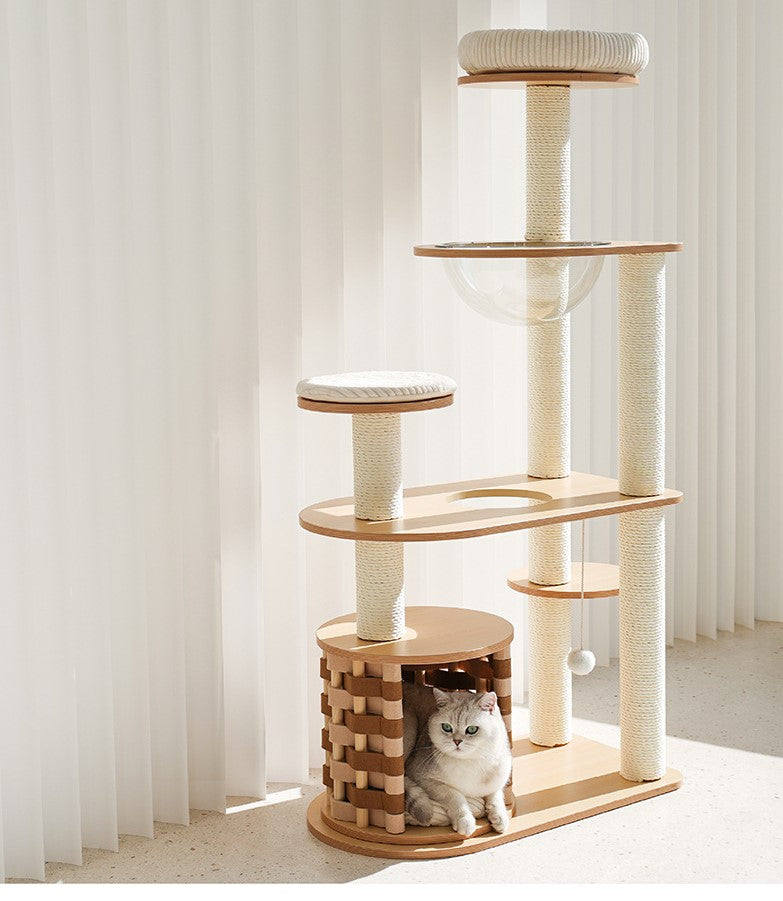 Cat  Scratcher  Cat Climbing Frame Jump Platform Space Capsule Cat Litter