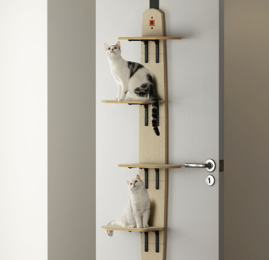 Door Hanging Cat Scratching Board Solid Wood Cat Climbing Frame