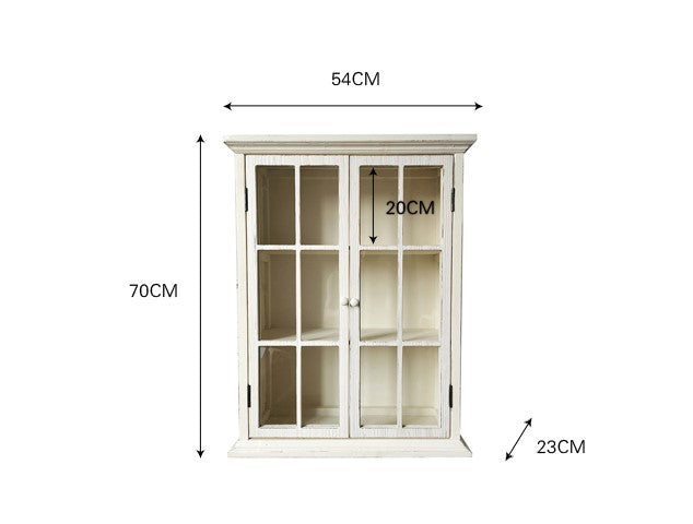 French country retro solid wood made old glass door hanging cabinet wall cabinet display cabinet kitchen bathroom hanging wall storage cabinet