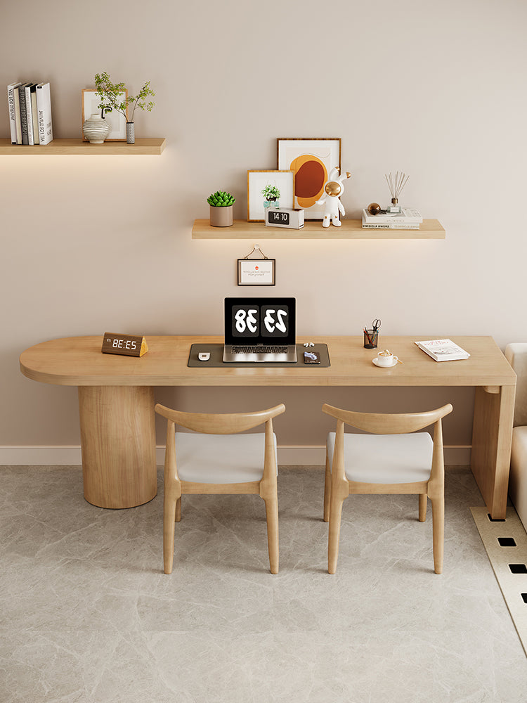 Japandi Solid Wood Study Table