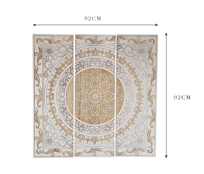 Moroccan-style retro living room bedroom sofa background wall wall hanging decorative paintings  S$206 White carving
