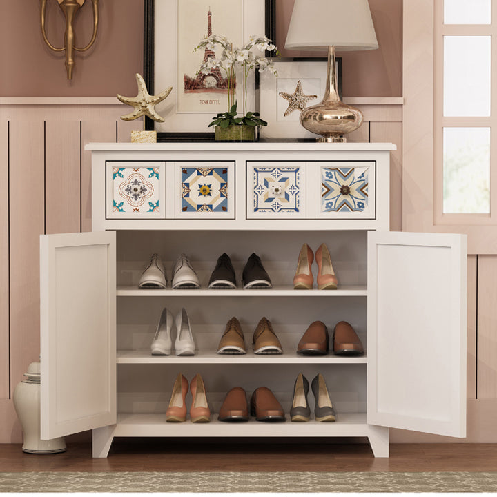 Country European Style Shoe Cabinet Storage drawer Side cabinet