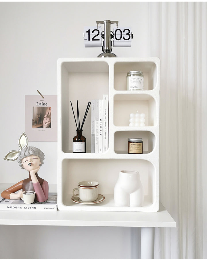 White Storage Cabinet Wall Storage Hanging Cabinet Display Cabinet Desktop Shelving Cosmetics Storage