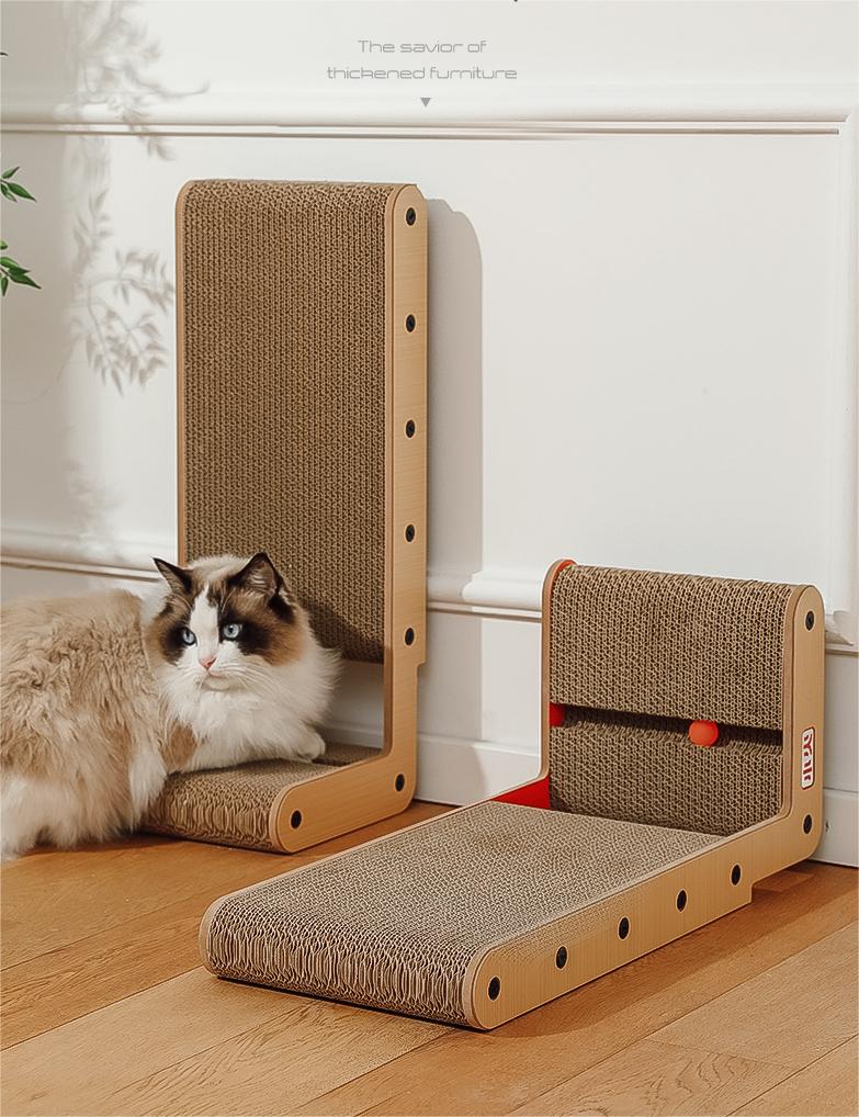 L-shaped cat scratching board vertical corrugated paper cat scratching board cat toy