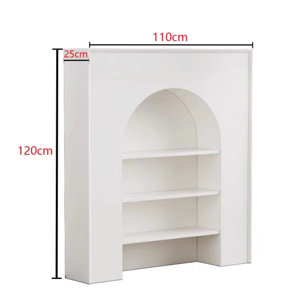 French vintage mantelpiece decorative cabinet Nordic white shelving display display cabinet