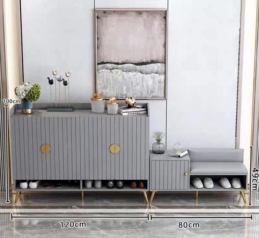 Modern Shoe Cabinet and Bench for Entryway