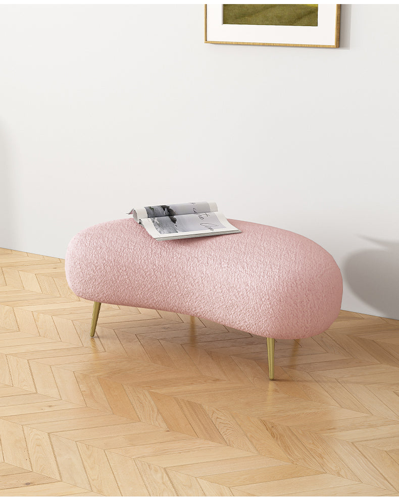 Modern Boucle Ottoman