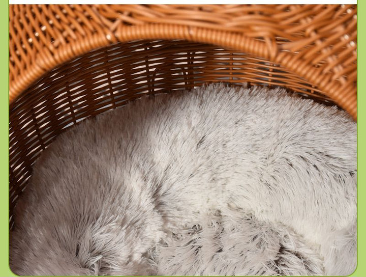 Pet hammock cat nest rattan swing bed cat hanging cradle