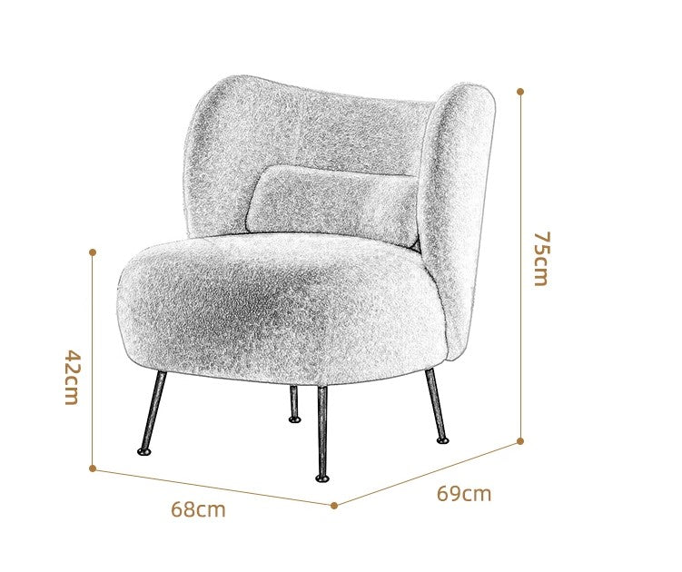 Modern Boucle Armchair