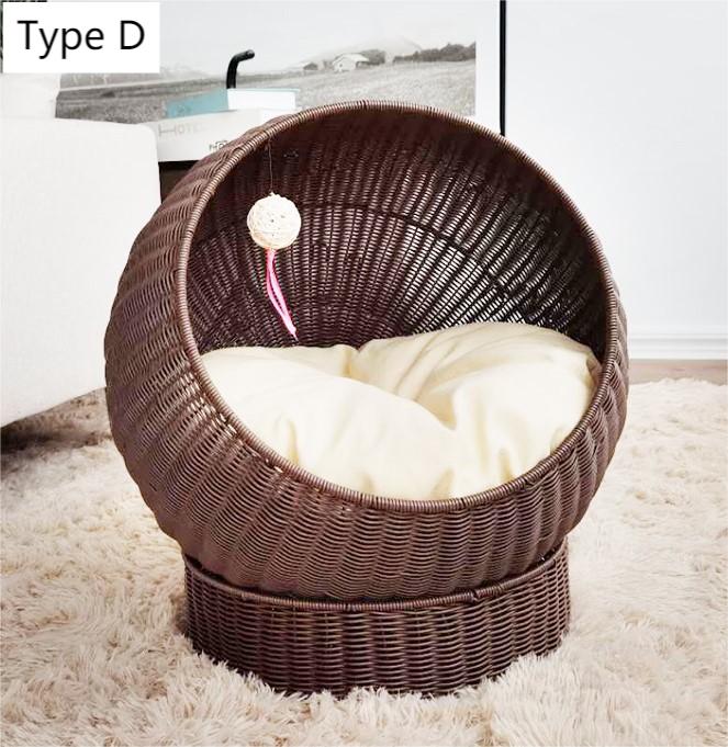 Rattan Cat bed cat litter Cat sofa cat/dog house Pet litter cat villa