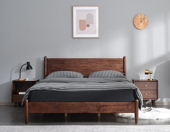 American Bed Frame  Walnut King Queen 150  180 cm  Solid Wood