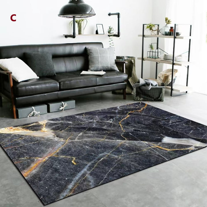 Luxury Gold Marble Floor Rug