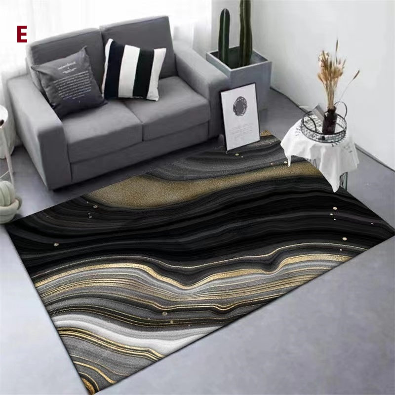 Luxury Gold Marble Floor Rug