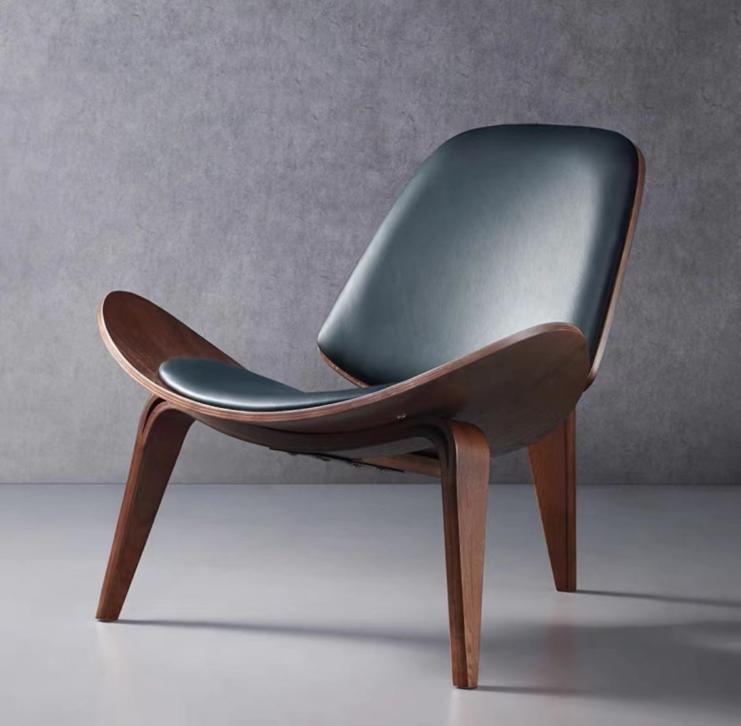 Designer Wood Clad Armchair