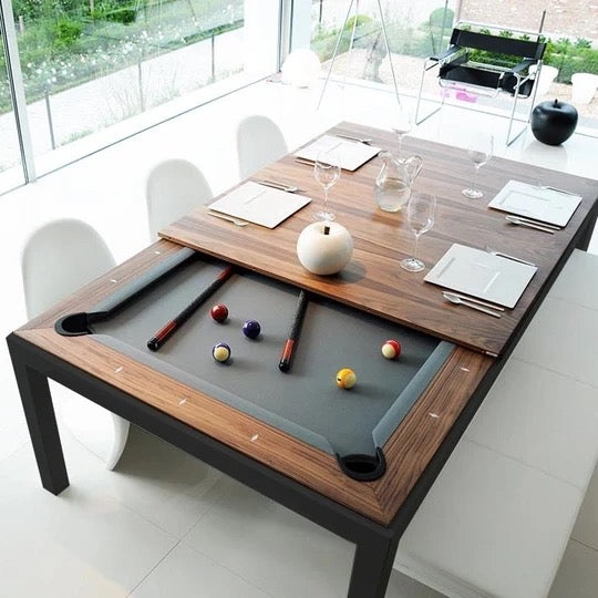 Multifunction Solid Wood 7Ft Pool Table Dining Table