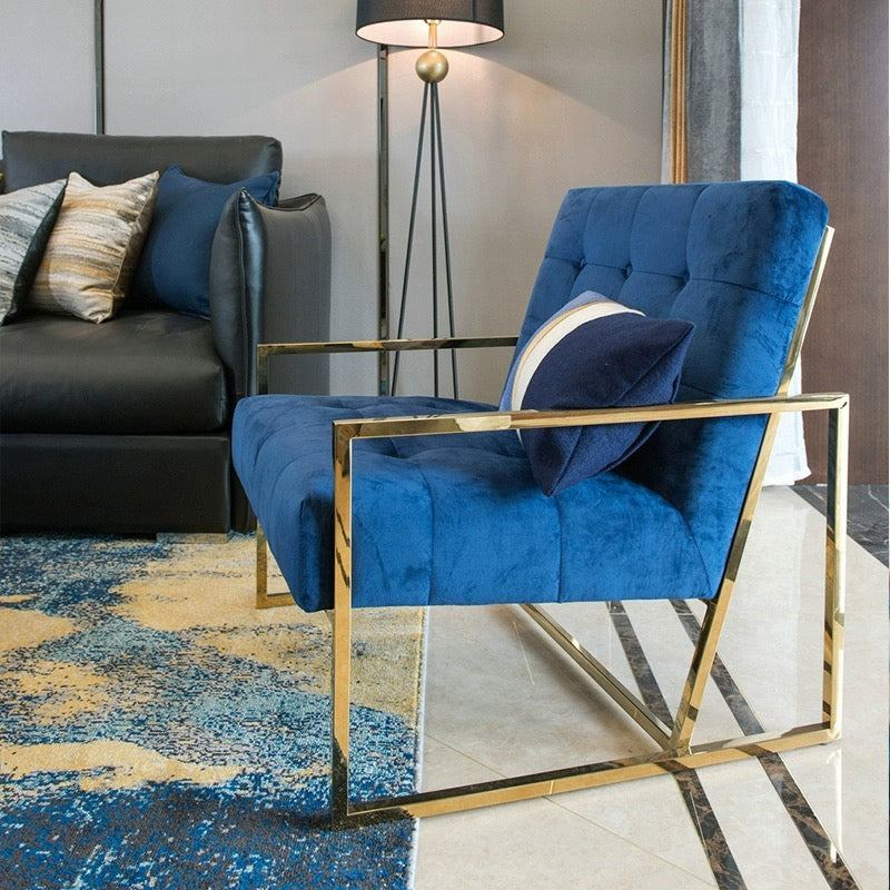 Luxury Gold Accent Armchair