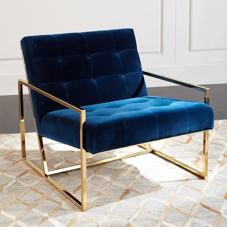 Luxury Gold Accent Armchair