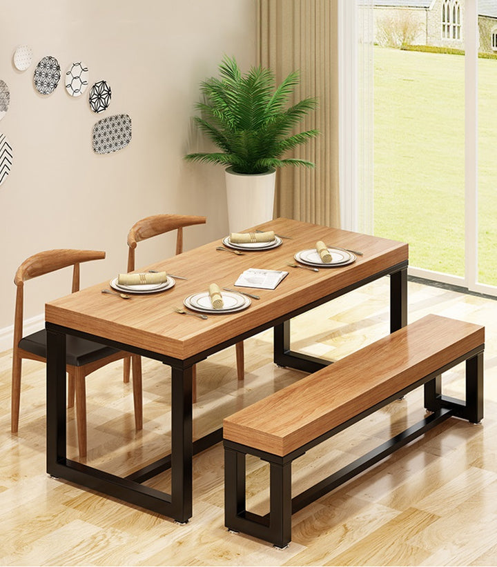 STELLA Rustic Pine Wood Dining plus Conference Table
