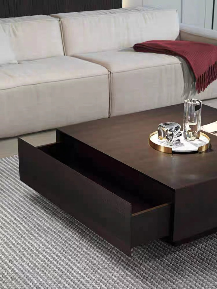 Smoked Oak Wood Coffee Table