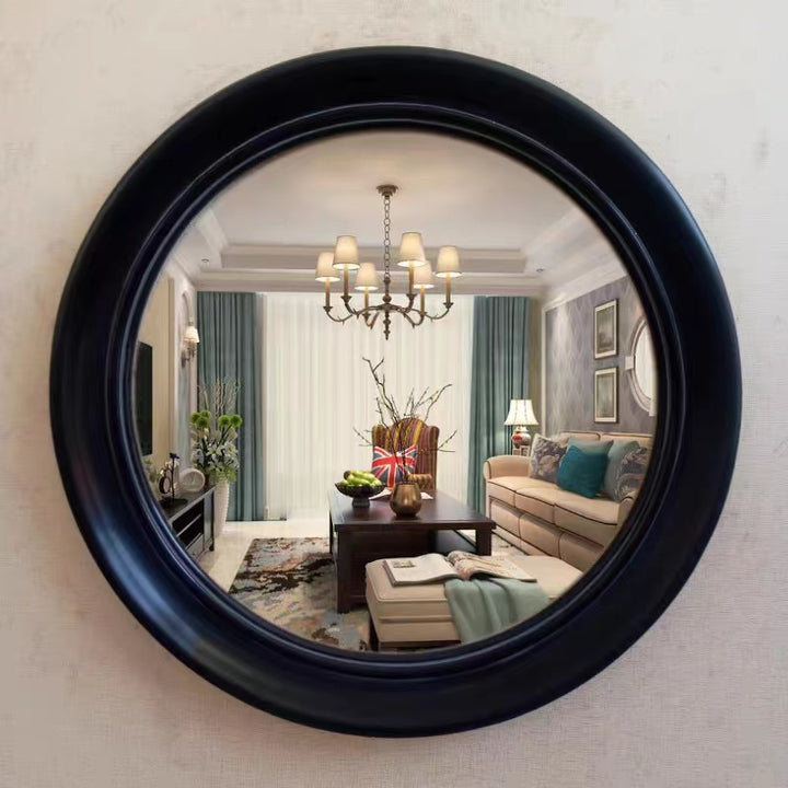 Nordic Vintage Round Wall Hanging Mirror