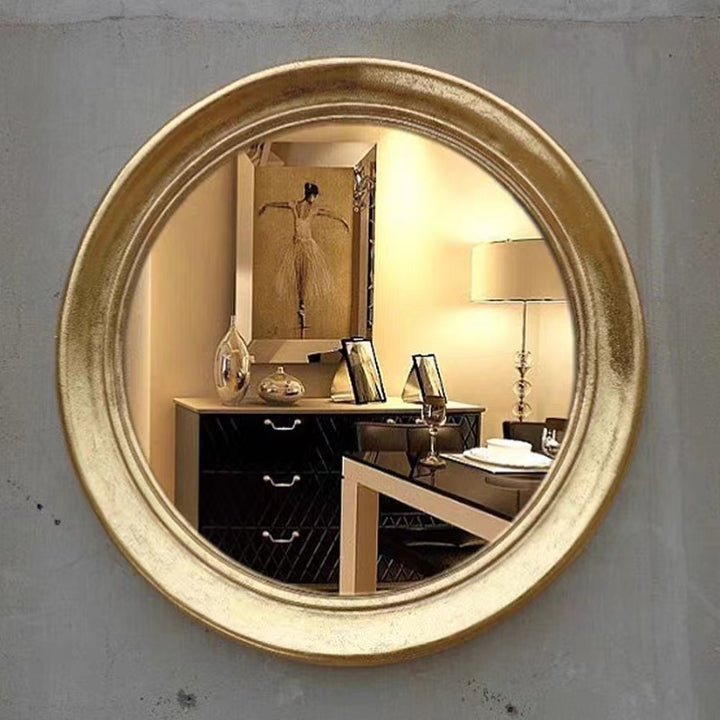 Nordic Vintage Round Wall Hanging Mirror