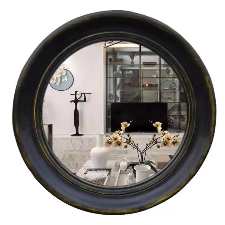 Nordic Vintage Round Wall Hanging Mirror