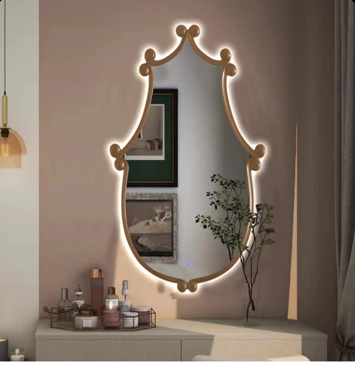 Irregular mirror Retro mirror hanging wall mirror
