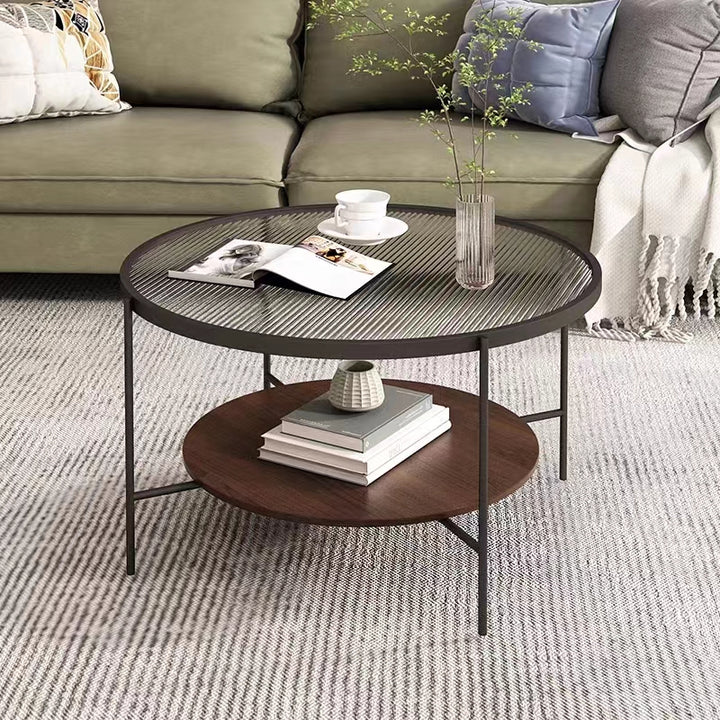 Nordic Round Tempered Glass Coffee Table