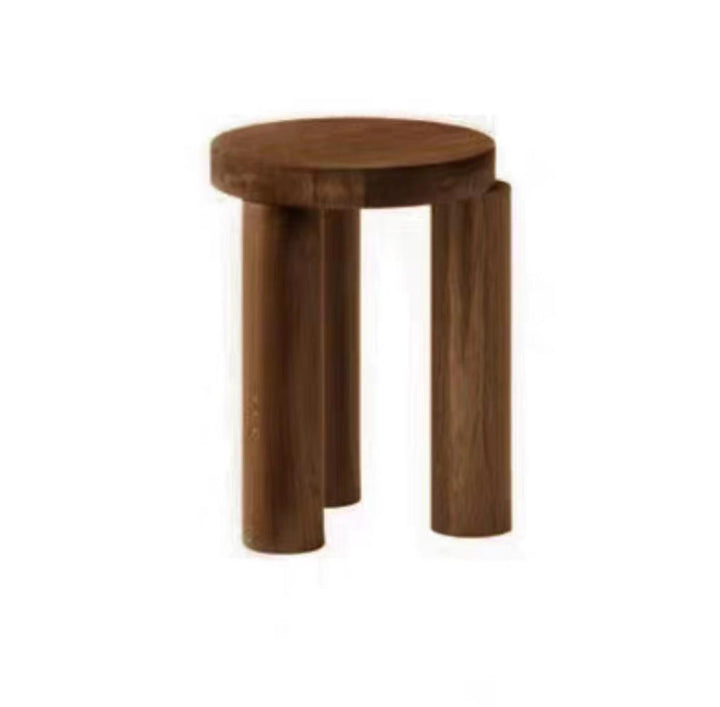 Wooden Coffee Table Round Solid Wood End Table