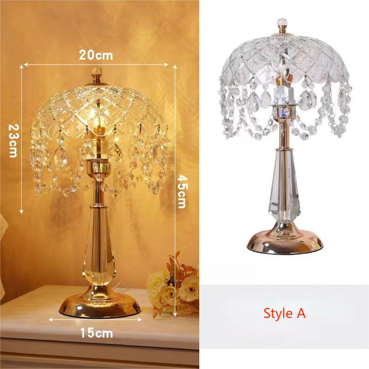 Leah Amber Crystal Table Lamp