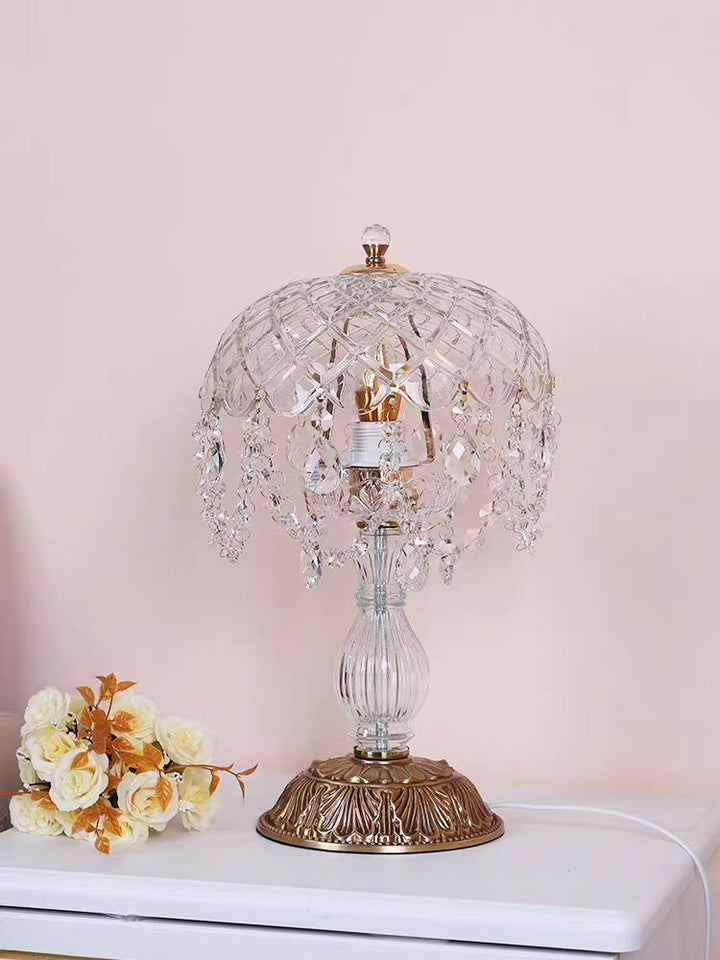 Leah Amber Crystal Table Lamp