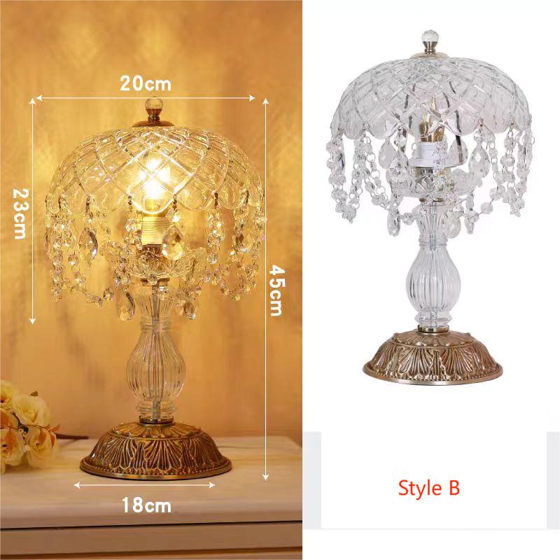 Leah Amber Crystal Table Lamp