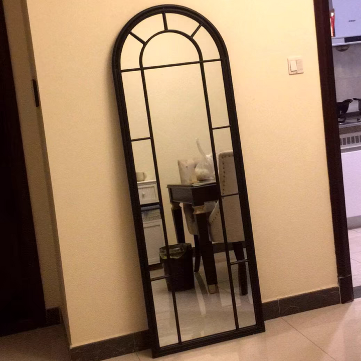 Vintage Arched Window Mirror