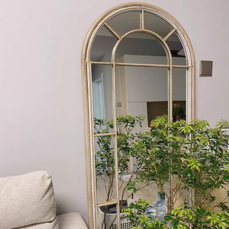 Vintage Arched Window Mirror