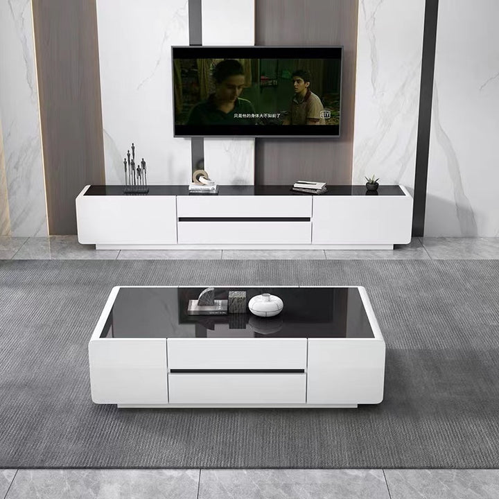 Contemporary Glossy Piano White Coffee Table