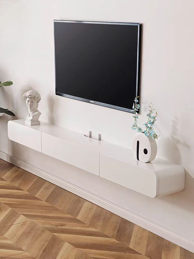 Modern Solid Wood Floating TV Console