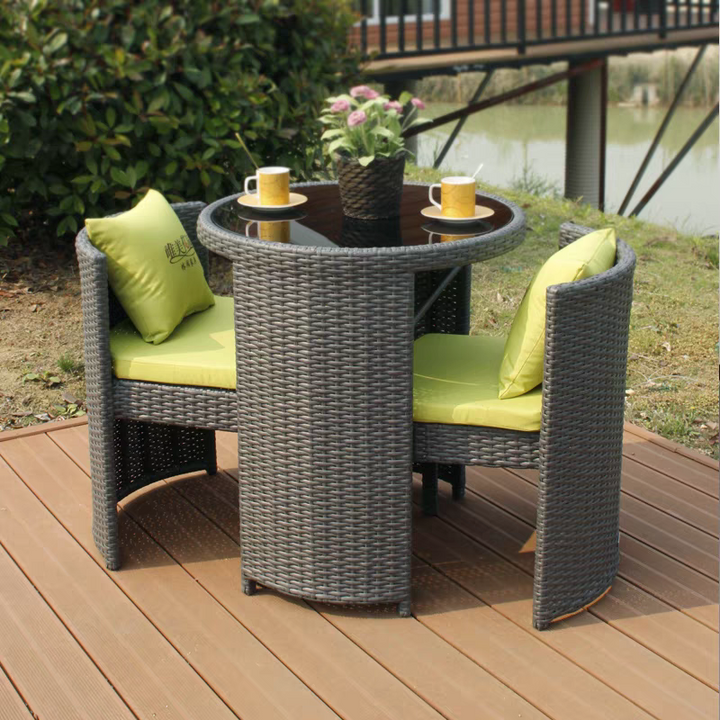 Space Saving Outdoor Furniture Rattan Wicker Set