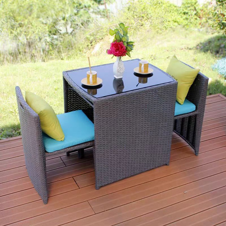 Space Saving Outdoor Furniture Rattan Wicker Set