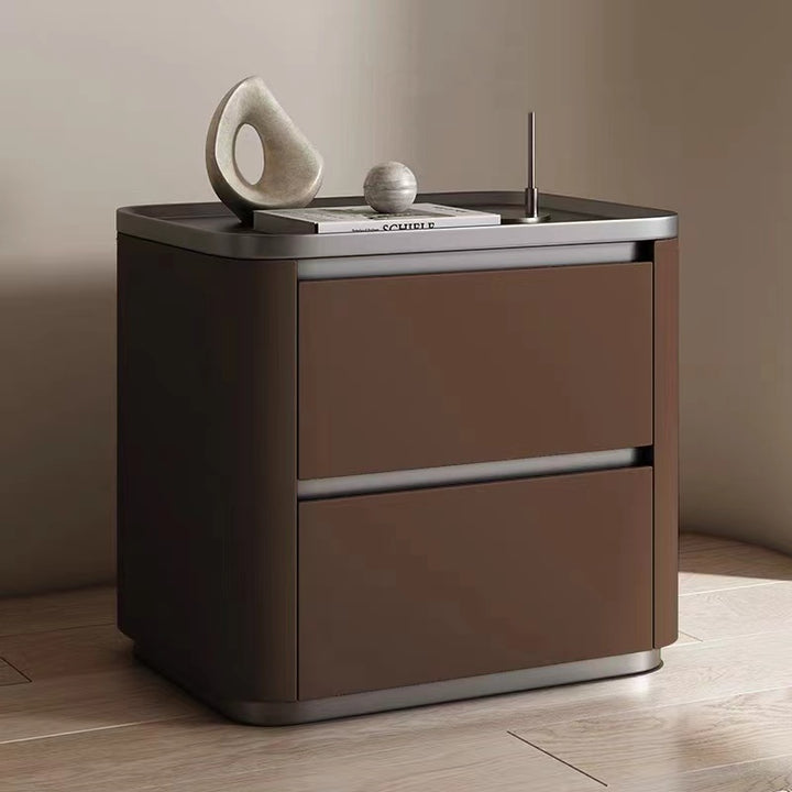 Modern Leather Side Table