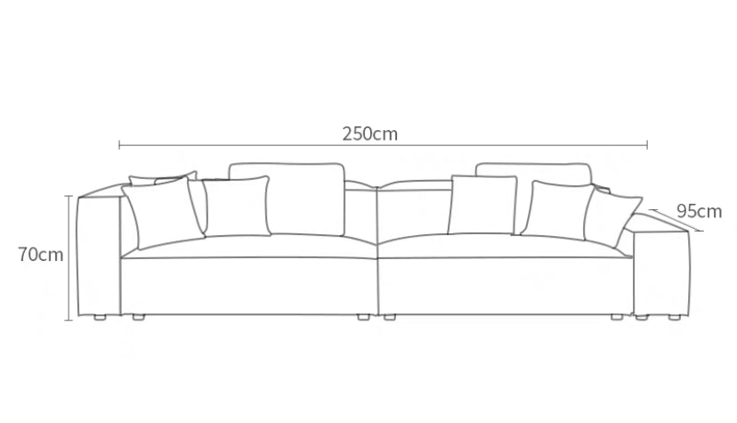 2 Piece Madison Chaise Sectional Sofa