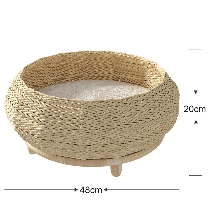 Woven cat litter Dog/cat pet bed baby cat toy litter