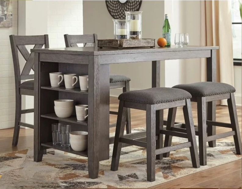 4 People Counter Height Dining Set