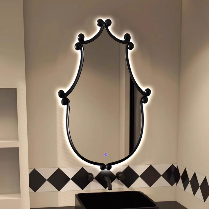 Irregular mirror Retro mirror hanging wall mirror