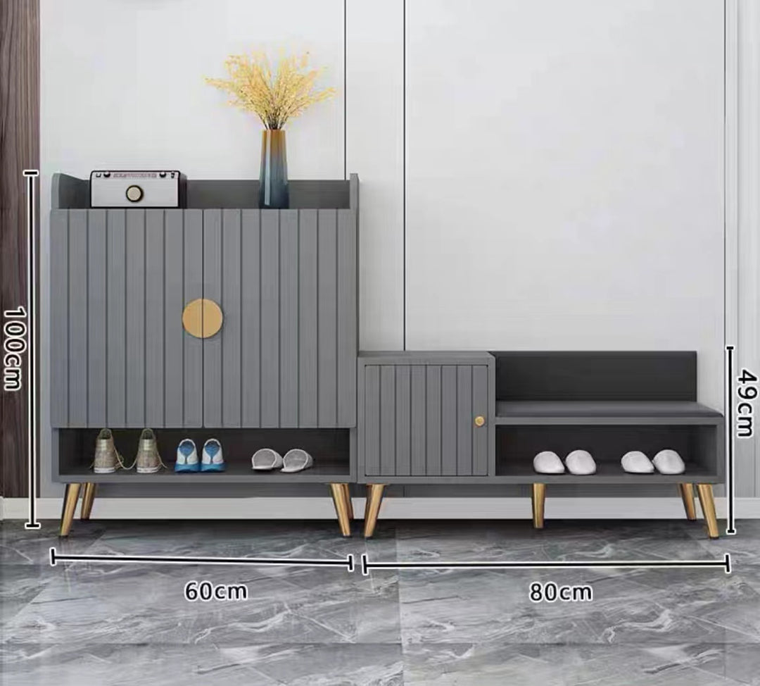 Modern Shoe Cabinet and Bench for Entryway