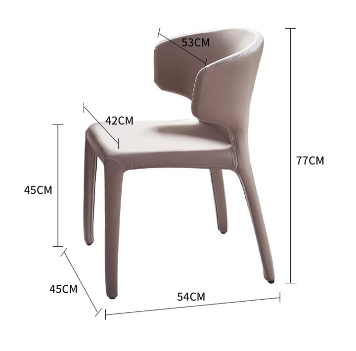 Italian Minimalist Leather Dining Chair