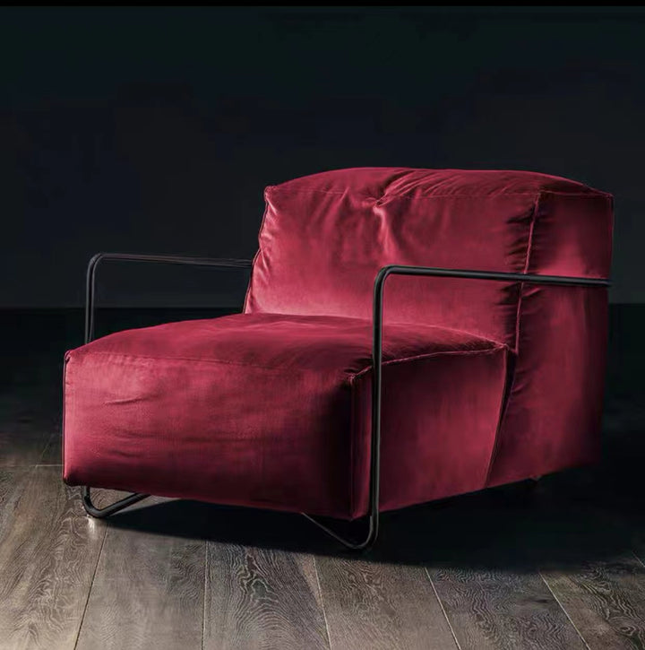 Wide Tufted Velvet Armchair