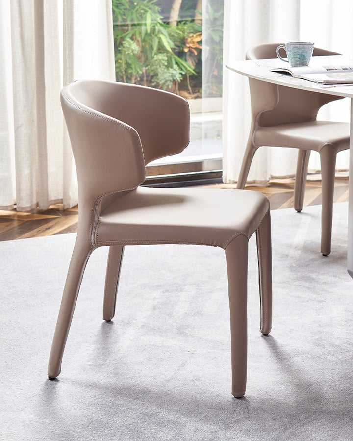 Italian Minimalist Leather Dining Chair