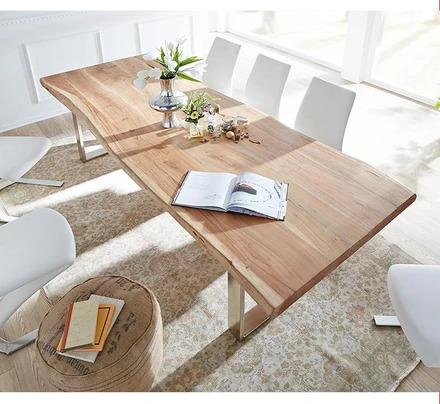 WAREHOUSE SALE AUSTIN Brand New Loft Design Modern Solid Wood Slab Dining Table  1.2 to 2.6 m