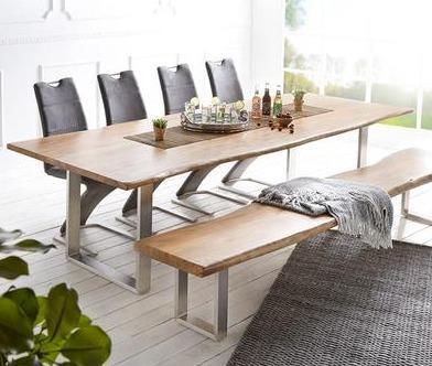 WAREHOUSE SALE AUSTIN Brand New Loft Design Modern Solid Wood Slab Dining Table  1.2 to 2.6 m