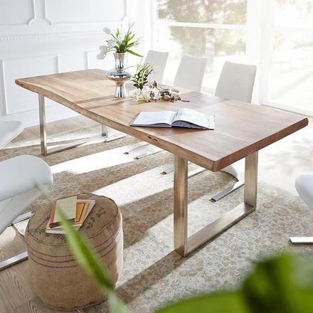 WAREHOUSE SALE AUSTIN Brand New Loft Design Modern Solid Wood Slab Dining Table  1.2 to 2.6 m